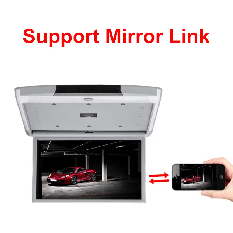 15.6/11.6 Inch Car Monitor Ceiling Mount Roof MP5 Player Android 9.0 HD 1080P WIFI/USB/FM/Speaker/bluetootnh/HDMI-compatible | Автомобили