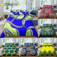 zeimon exotic geometric duvet cover set luxury mandala bedding colorful abstract art quilt cover queen bed set teens drop ship