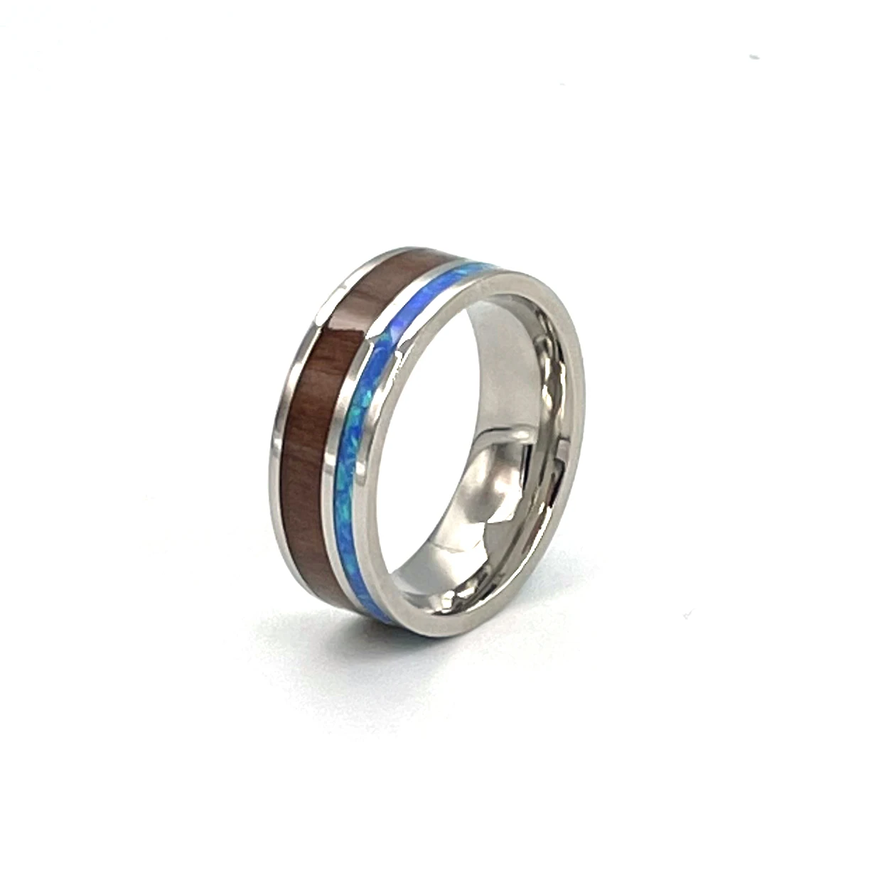 

20 шт. 8 мм Оптовая цена мужские модные ювелирные изделия камни кольца для мужчин искусственный опал дерево обручальные кольца Размер 7 8 9 6 13