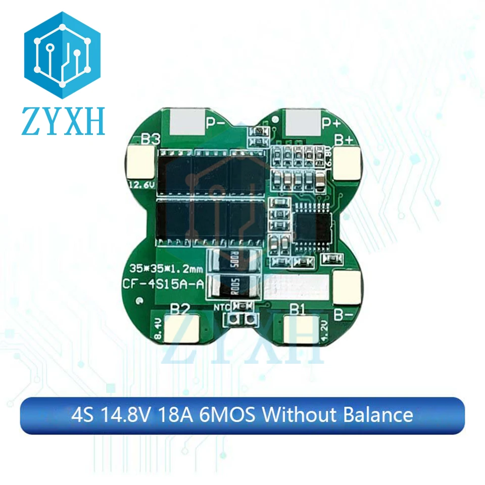 BMS 4S 18A 12A 16.8V 18650 Lithium Battery Packs Charge Board Overcharge/Short Circuit Protection For Power Bank/Electric Tools