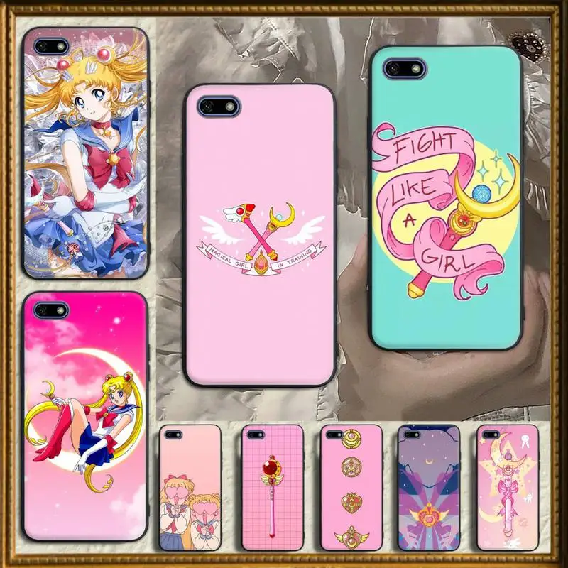 

Lovely Sailors Cute Moon Phone Case for Huawei P40 P30 P20 P10 P9 P8 pro lite Plus P SMART 2019 P9 lite Fundas cover