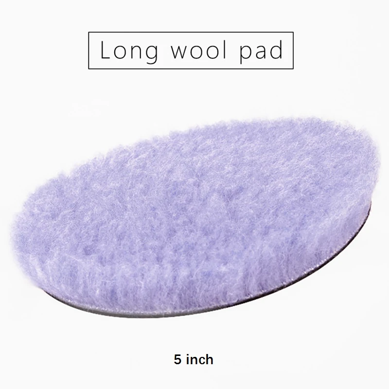 5inch Long Wool Pad SPTA " 6" Фиолетовый шерстяной коврик высокой плотности ягненка шерстяной полировальный коврик шерсть полировальный коврик для автомобиля детальная полировка воском полировка - Цвет: 5inch Long Wool Pad