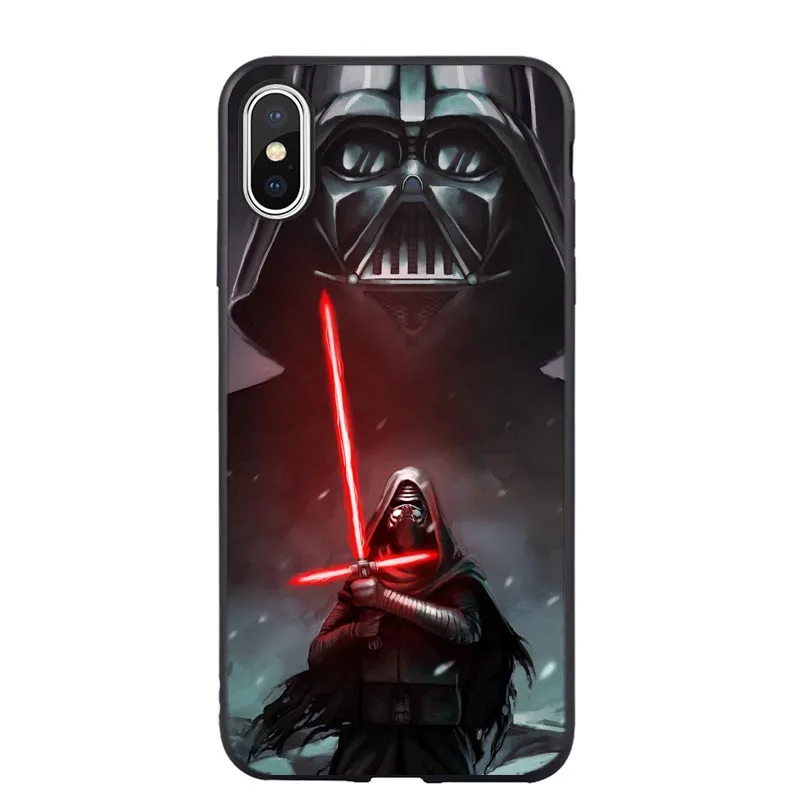 TPU Звездные войны BB8 штурмовик, Дарт Вейдер Мягкий силиконовый чехол для телефона чехол для iPhone 5 5S SE 6 6splus 7 8 Plus X XR XS MAX - Цвет: TPU