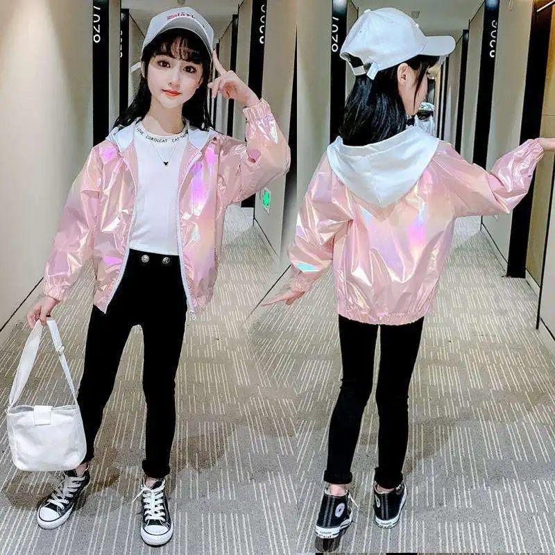 

Baby Girl Solid Color Jackets Coat Children Spring Autumn Kids Girls Outerwear Coats For 4 5 6 7 8 9 10 11 13 Year Girls Wear