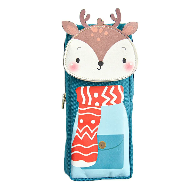 

Kawaii animal pencil case Canvas stationery bag school Pencil cases for children pen case student cute Storage bag big pen bags