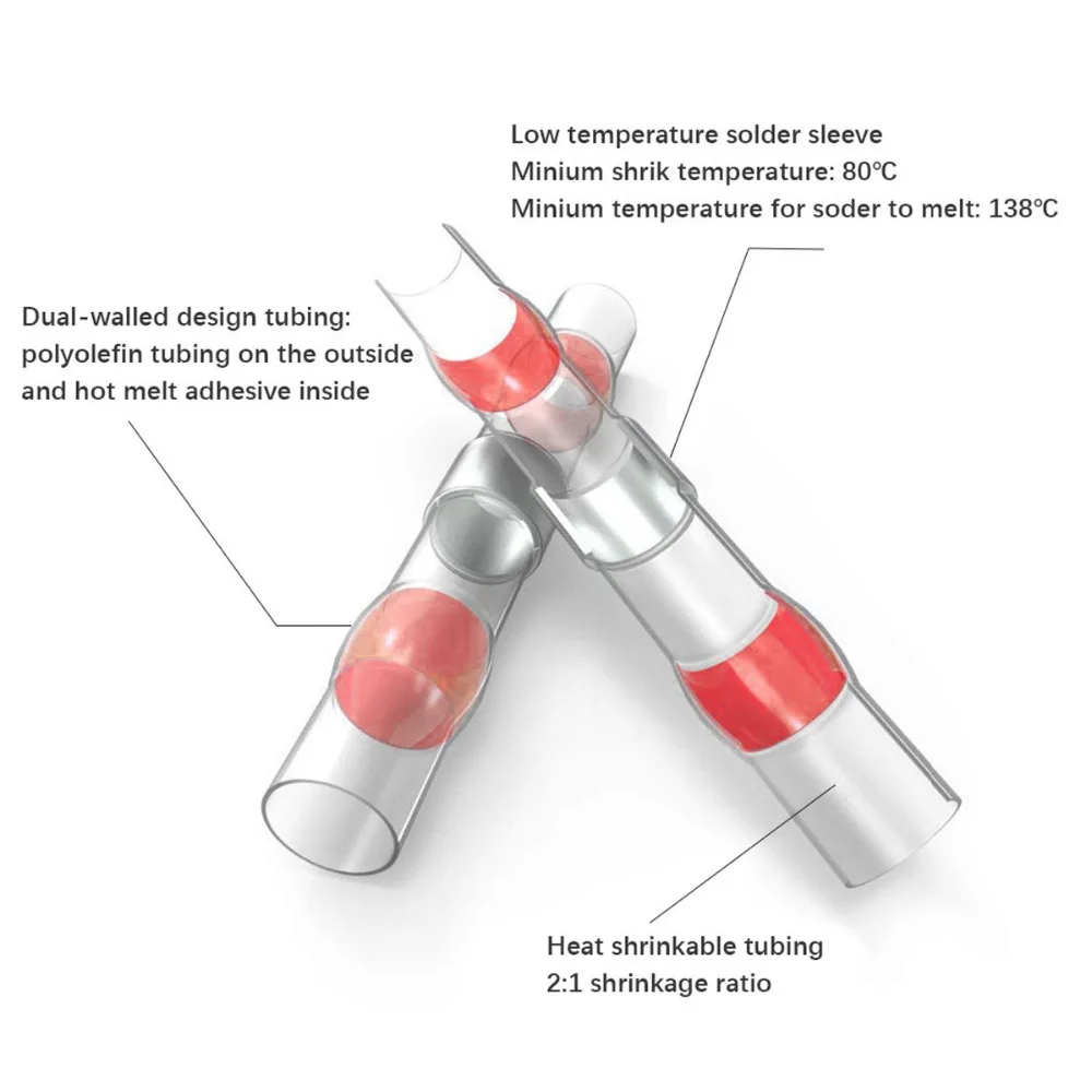 50 шт. Термоусадочные соединители для проводов|Терминалы| |