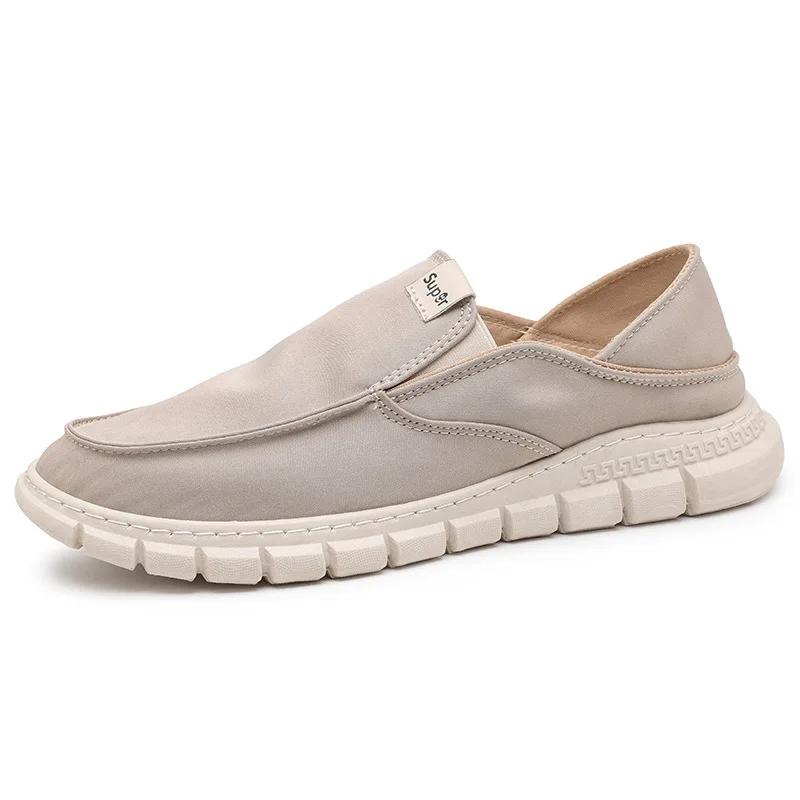 

2021 Men's Canvas Shoes Old Beijing Cloth Shoes Fashionable Casual Slip-on Breathable Lightweight Men's Shoes Driving Sneakers
