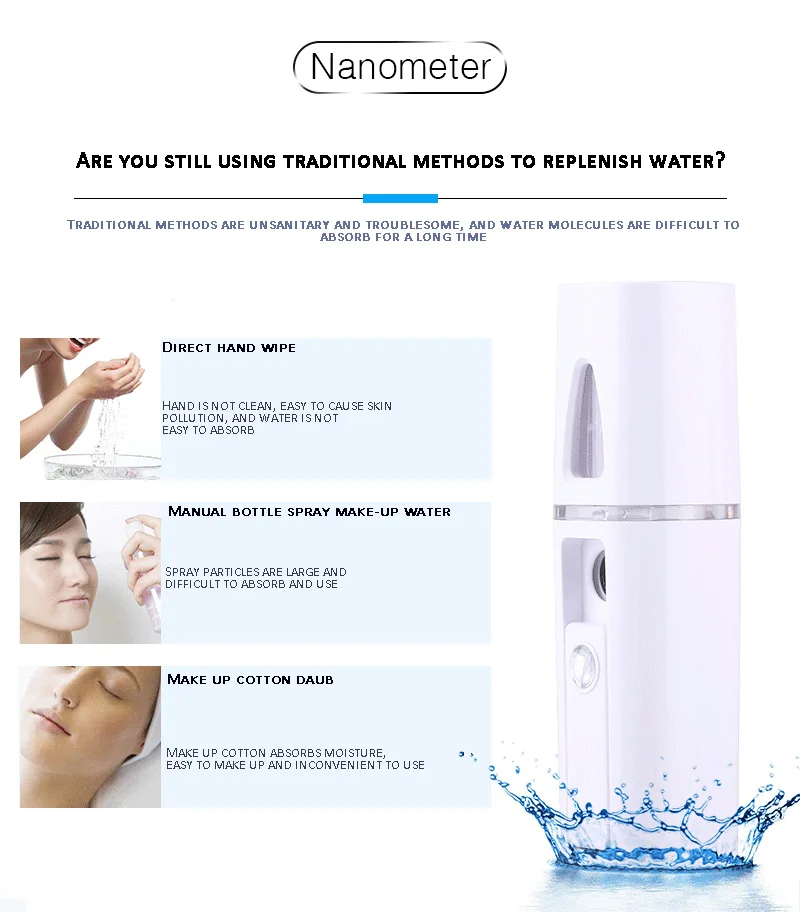 Новый портативный удобный спрей для ухода за кожей лица распылитель пара