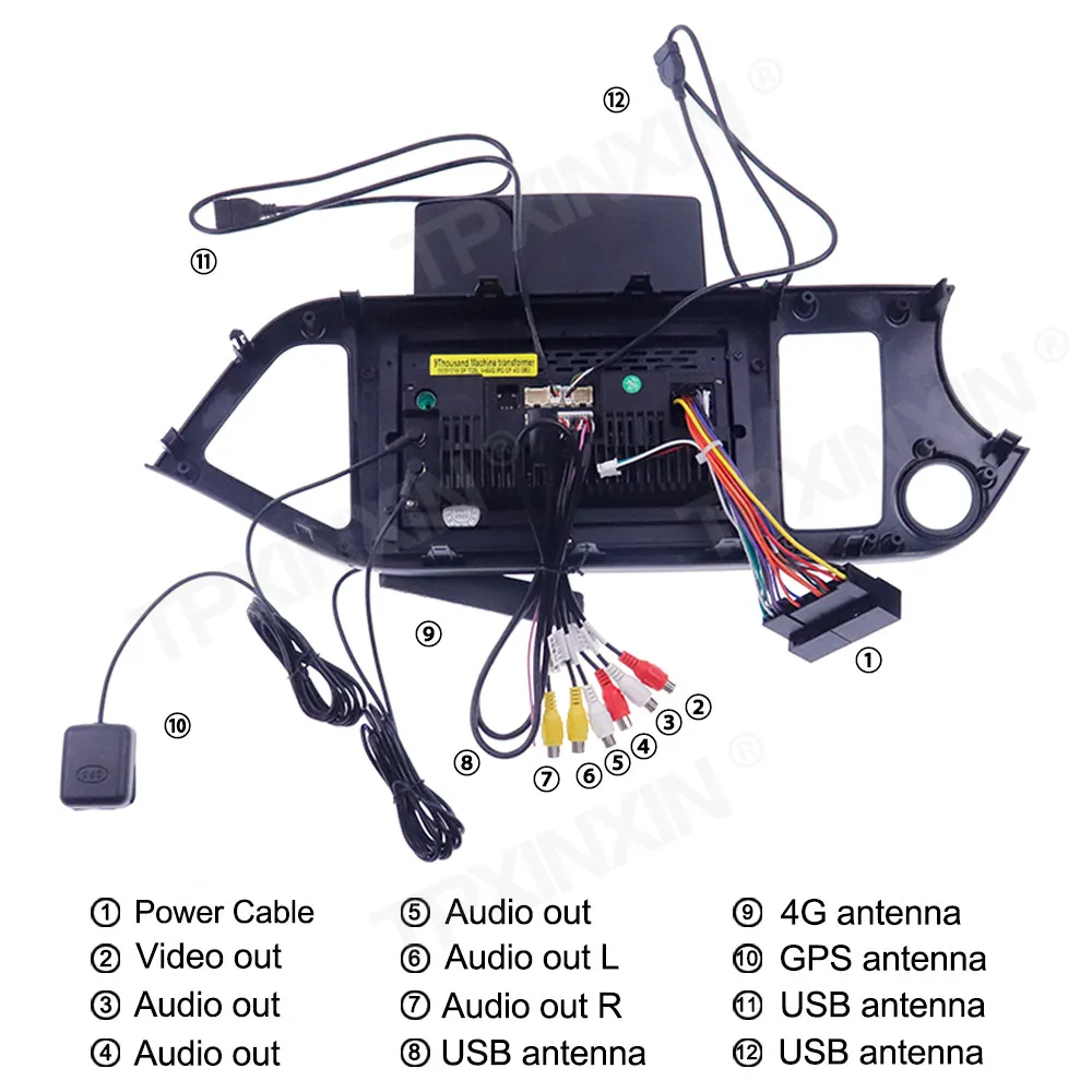 저렴한 무선 카플레이 자동차 라디오 플레이어 라디오 IPS 스크린, 기아 모닝 2011-2016 안드로이드 6 + 128G 터치 스크린 스테레오 수신기 6 + 128G