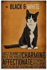 Плакат с изображением животных, кошки, смокинг, кошка, черно-белый, скорее всего, хочу выглядеть меньше, холст, настенный плакат для гостиной