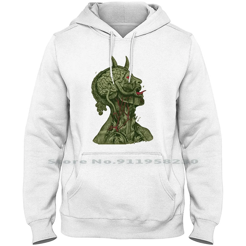 

Мужской свитер с капюшоном и принтом atom y Of Evil, 6XL