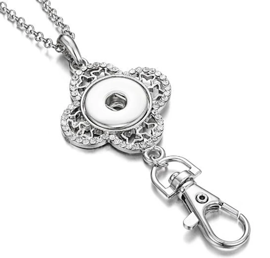 Оснастки ювелирные изделия кулон с кнопкой &amp ожерелье для женщин кристалл