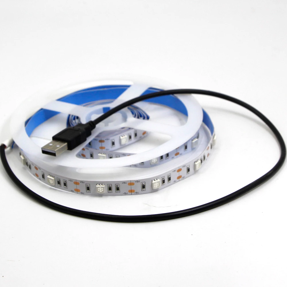 УФ светодиодная ленсветильник 5 В USB 5050-0 нм SMD м 1 2 60 светодиодов/м фиолетовая