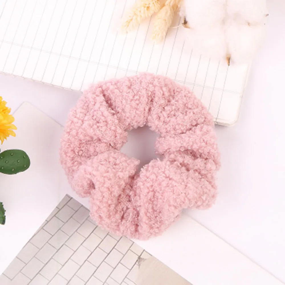 

1PC New Fashion Solid Color Velvet Hair Scrunchies Elastic Hair Bands Ponytail Hair Rope Ring Rubber Band