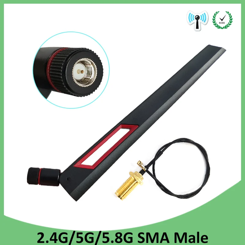 

EOTH 1 шт. 2,4g 5,8g антенна 8dbi sma male wlan Wi-Fi двухдиапазонная антенна маршрутизатора антенна IPX ipex 1 SMA разъем Удлинительный кабель