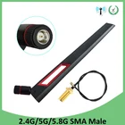 EOTH 1 шт. 2,4g 5,8g антенна 8dbi sma male wlan Wi-Fi двухдиапазонная антенна маршрутизатора антенна IPX ipex 1 SMA разъем Удлинительный кабель