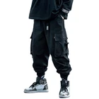 Брюки-карго мужские на шнуровке, хлопковые штаны-султанки, свободные брюки в стиле хип-хоп, уличная одежда, большие размеры, весна 2021