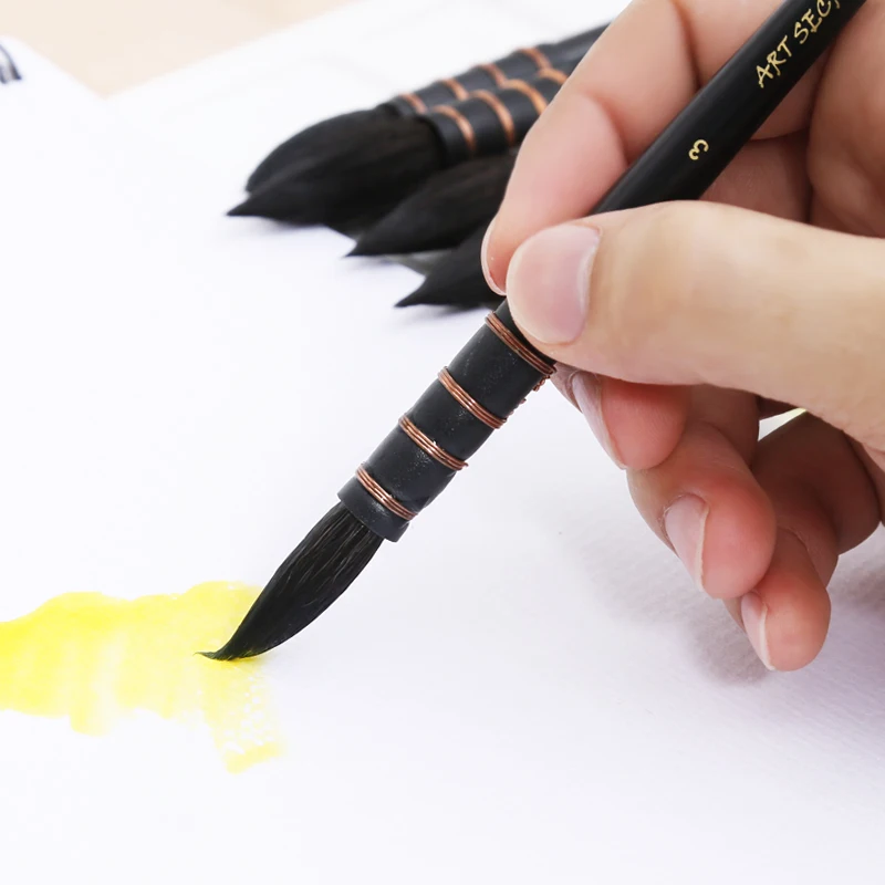 1 шт. кисть ручной работы для акварели моющаяся рисования Швабра ручка