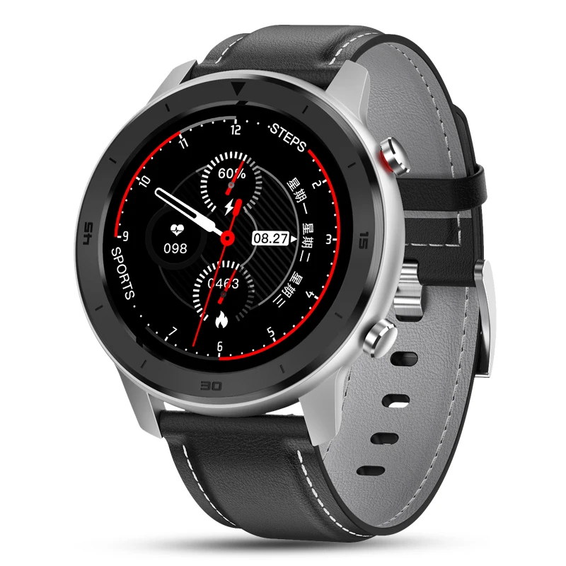 Black grey leather 696 DT78 Смарт-часы для мужчин и женщин, умные часы, браслет, фитнес-трекер, беспроводные устройства, водонепроницаемый браслет с монитором сердечного ритма - Цвет: Black grey leather