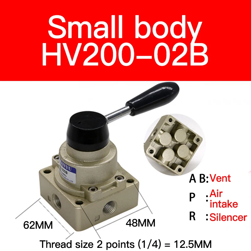 

Детали для пневматического цилиндра ручной клапан регулирования потока ручной клапан HV-02 03 04 HV200D B K34R6 4HV210-08