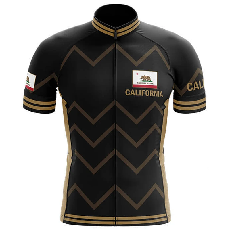 Лето California короткий рукав Pro Велоспорт Джерси горный велосипед одежда Maillot Ropa