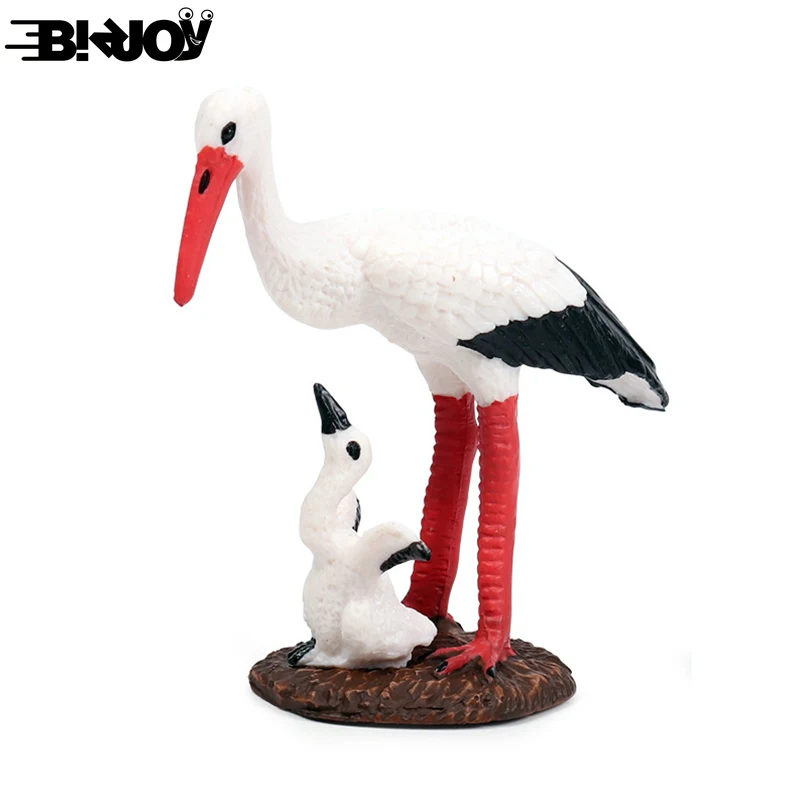 Симуляция дикой природы модель птиц изображениями белых журавлей для мамы и
