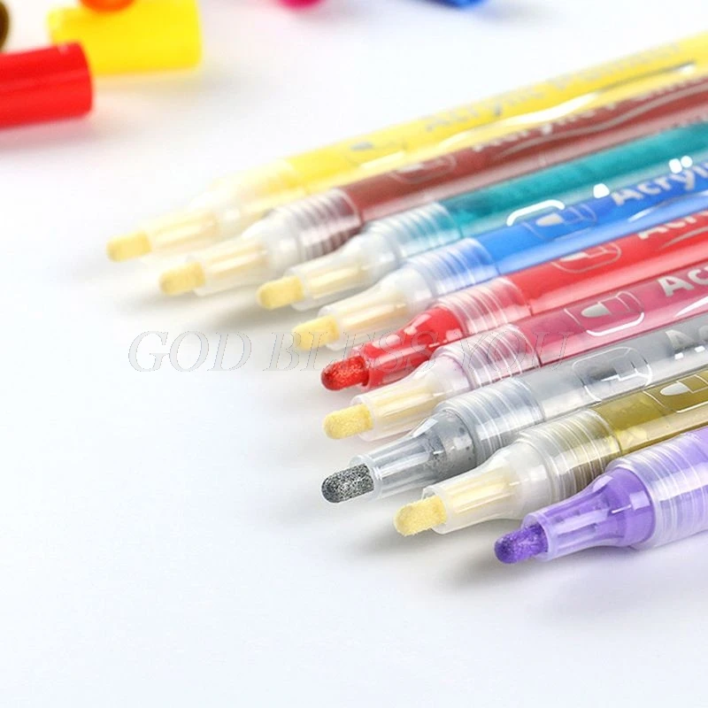 

4/8/12/15/24/36 Colors Acrylic Paint Marker Pen Detailed Marking for DIY Album Drop Shipping