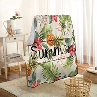 beach palm nordic style throw blanket personalized blankets on for the sofabedcar portable 3d blanket for kid home textiles