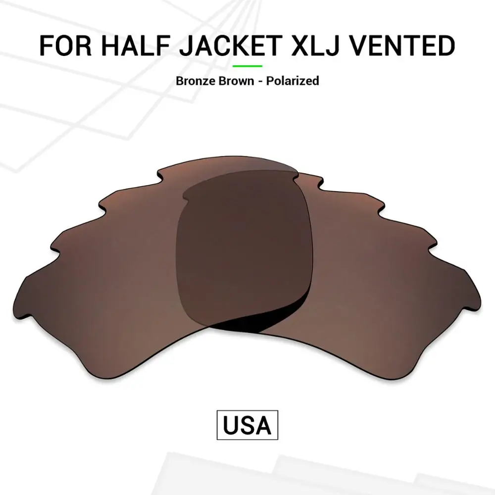 

Mryok POLARIZED Replacement Lenses (from USA) for Oakley Half Jacket XLJ Vented Sunglasses Bronze Brown