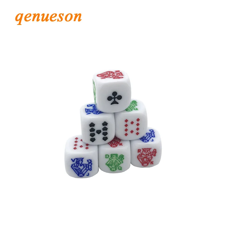 

Набор высококачественных игральных костей для покера 6 шт./лот, белый акриловый закругленный угловой шестигранный 16 мм, развлекательные игр...
