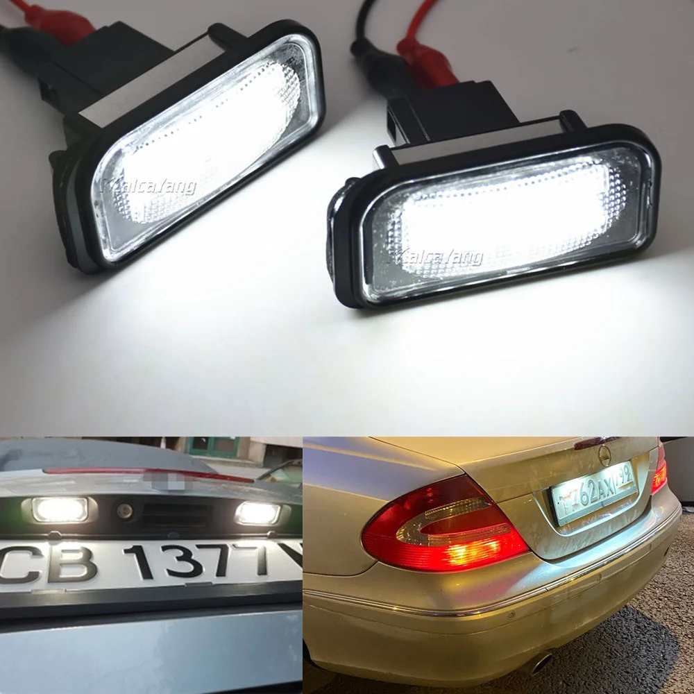 

2x для Mercedes Benz C CLK Class W203 C209 W209 Canbus светодиодный ные подсветки номерного знака автомобильные лампы с номером без ошибок