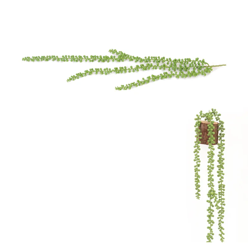 Цепочка жемчужин Искусственные суккуленты подвесные зеленые элегантные