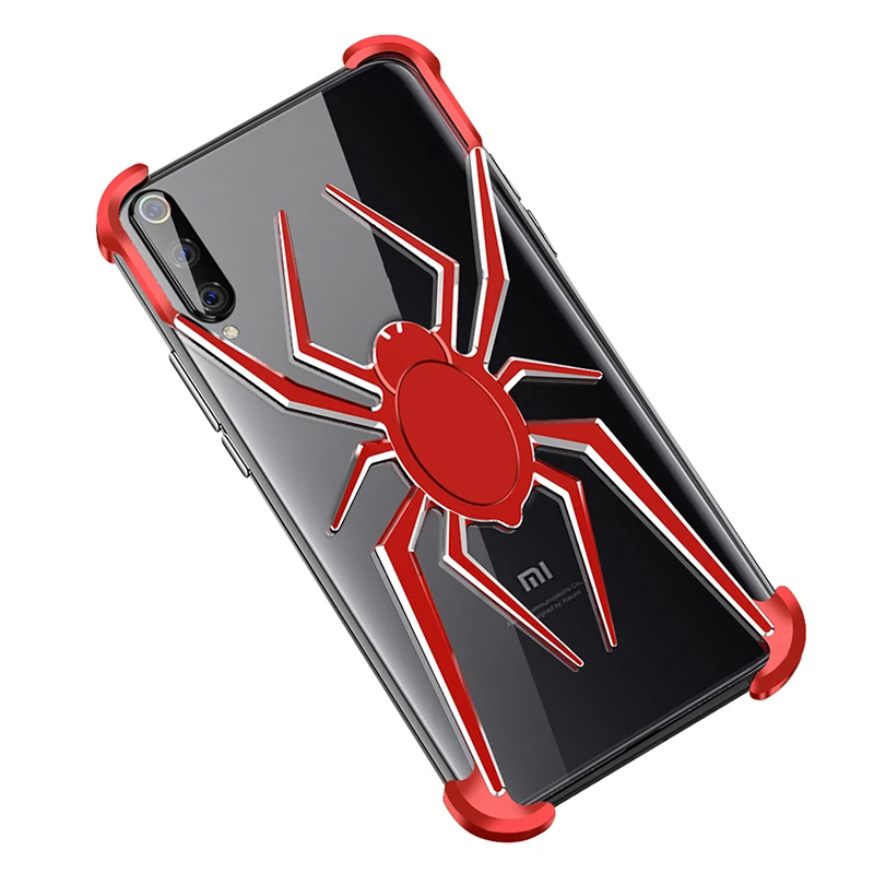 Plated Red Стильный металлический чехол с пауком для Xiaomi mi 9, роскошный тонкий жесткий алюминиевый металлический чехол-бампер для Xiaomi mi 9 mi 9 Explorer - Цвет: Plated Red