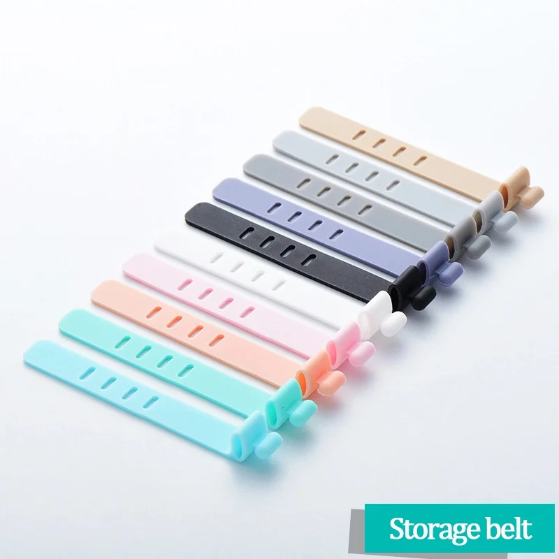 

【Random Color】4Pcs Universal Line Storage Clip Desk Organizer Winder Portable Earphone Data Cable Storage Buckle Organizer