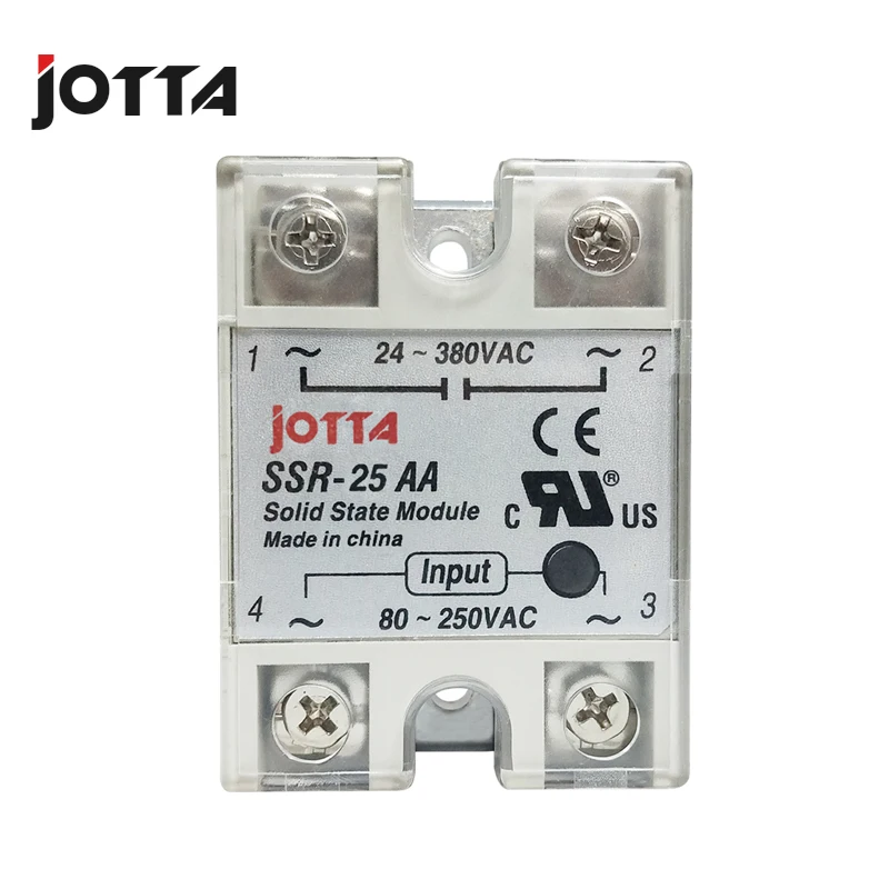 SSR-10AA 25AA 40AA AC управление AC SSR белый корпус Однофазное твердотельное реле