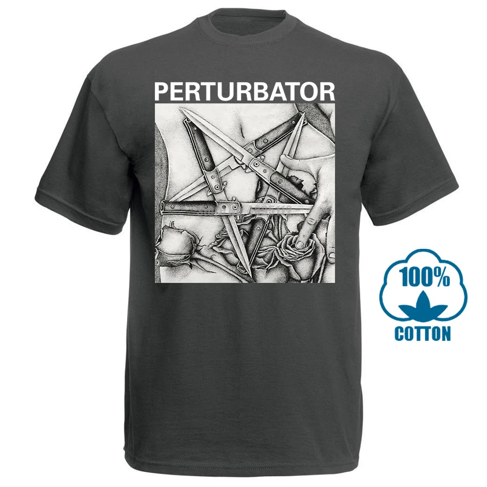 Пертурбатор Pentaknife M Xl Официальная футболка темная волна Synthwave Tour футболка - Цвет: Темно-серый