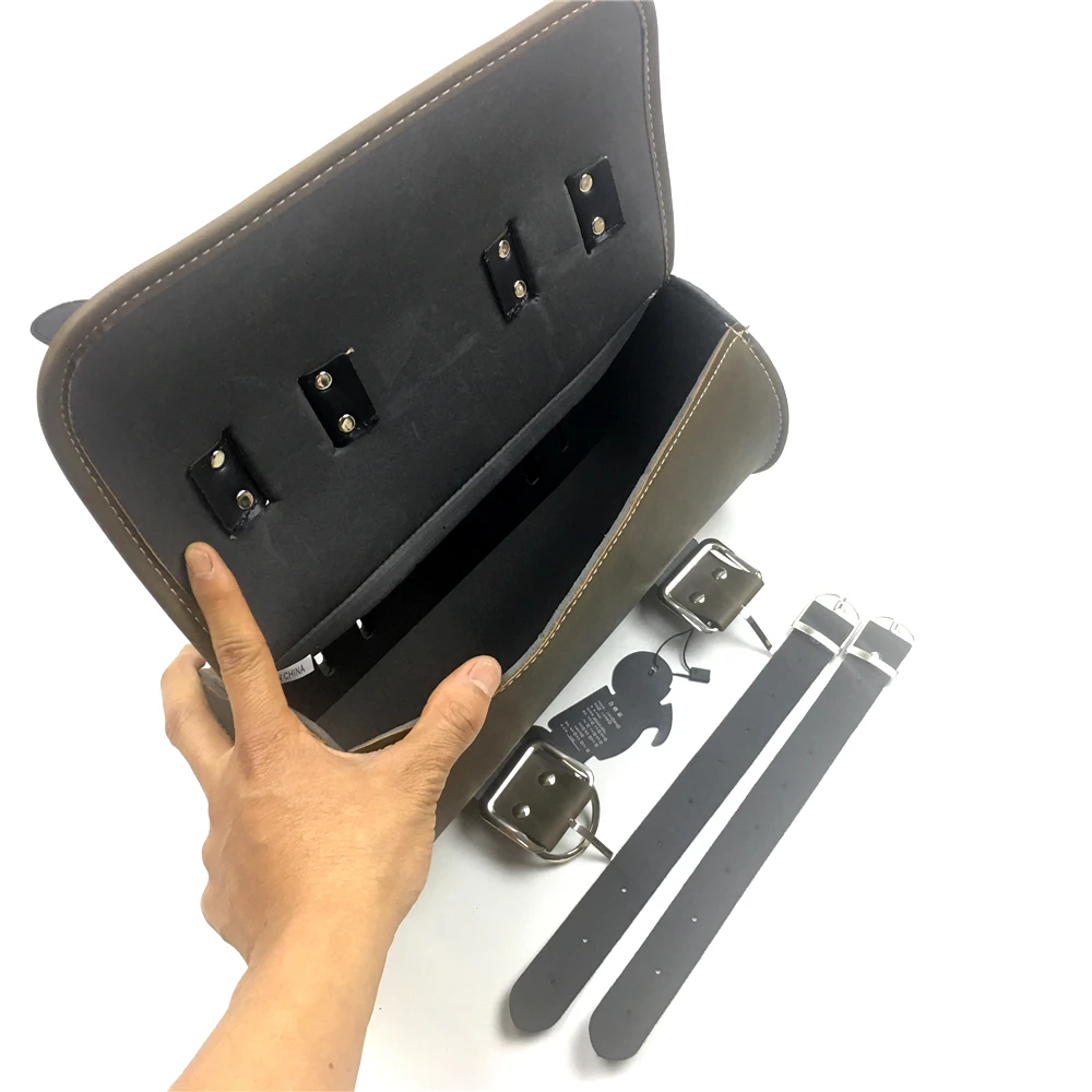 Универсальная седельная сумка с изображением черепа черная коричневая