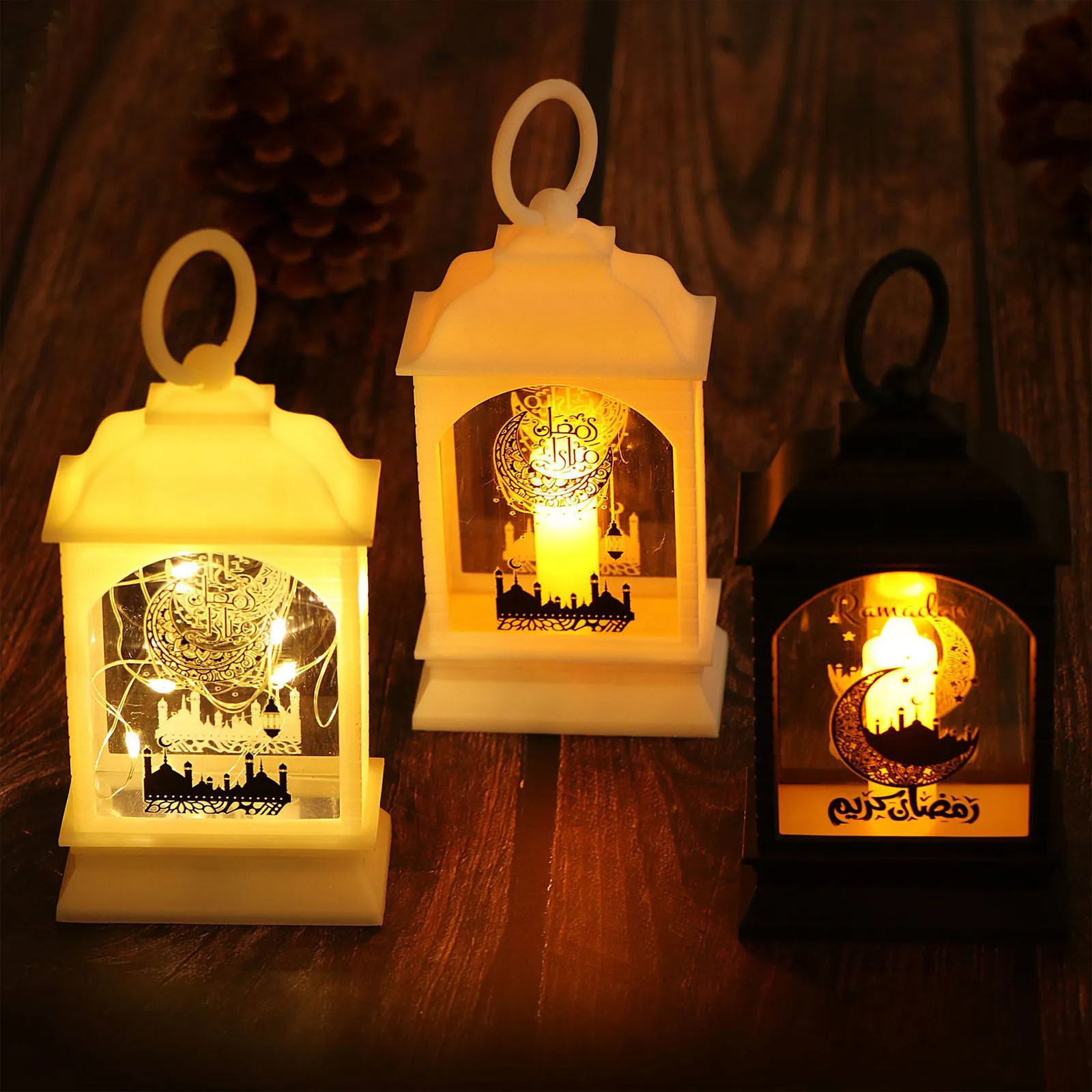 

New Wind Lights Ramadan Lantern LED Decoration for Home Scene Holiday Gifts Handicraft Ornaments Islam Muslim Party EID Mubarak