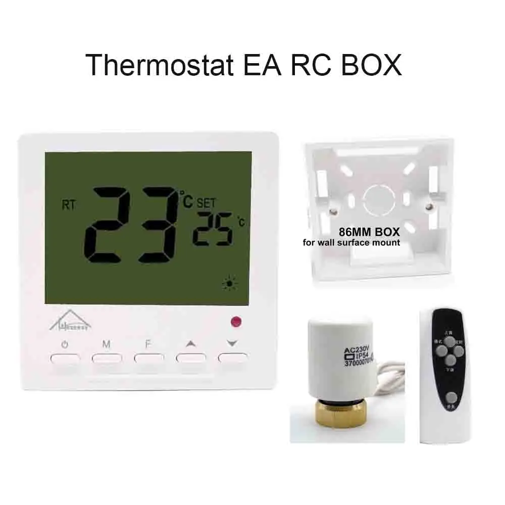 Thermostat EA RC BOX Подогрев пола тепловой электрический привод термостат теплый пол с коллекторный клапан управления - Цвет: Thermostat EA RC BOX