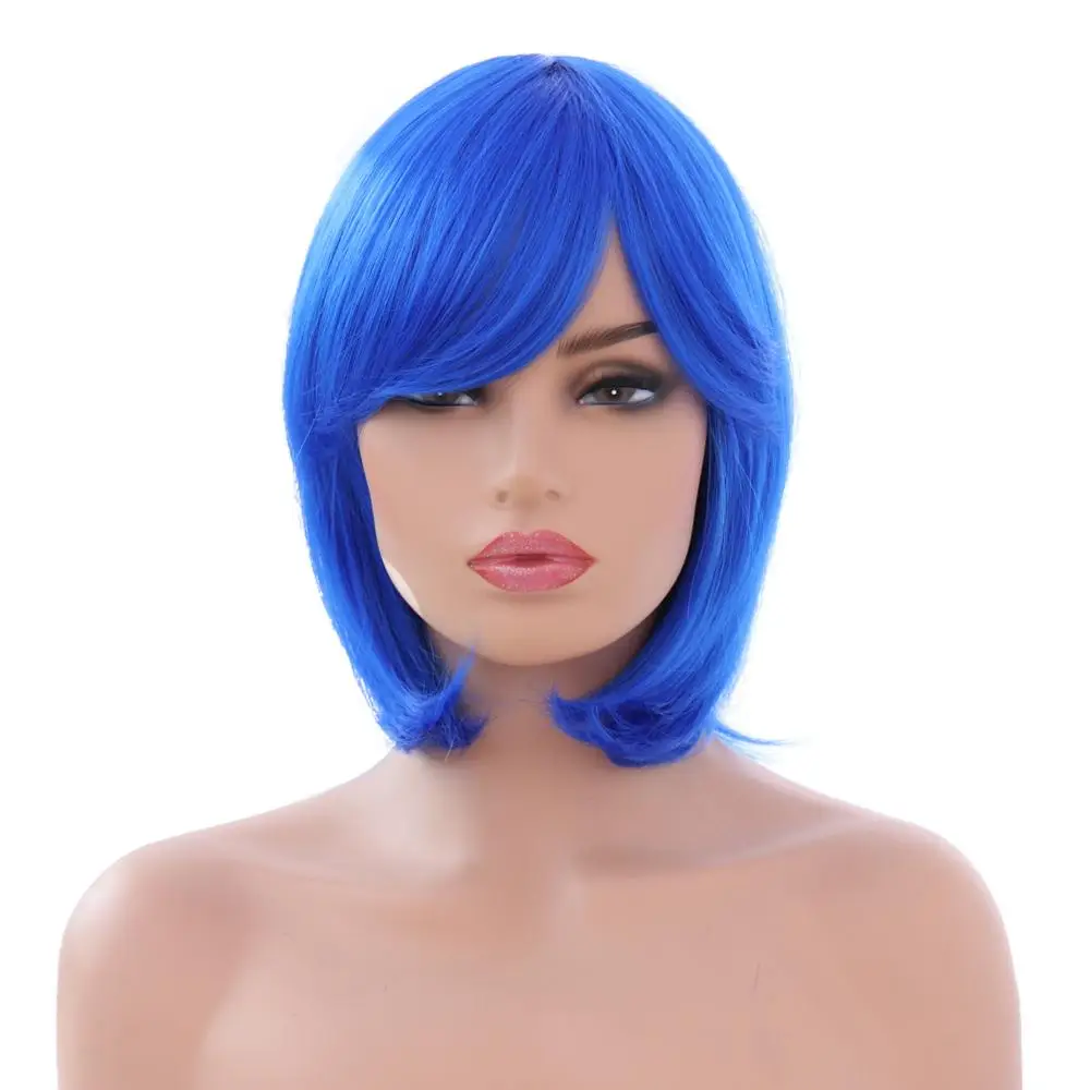 

Женский короткий парик с челкой BESTUNG, 10 дюймов, прямые синтетические волосы, вечерние парики для костюма