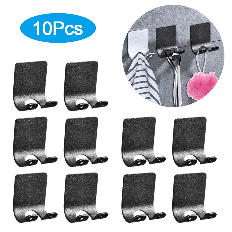 

5/10Pcs Punch Free Razor Holder Multifunction Storage Hook Wall Shaver Towel Bath Ball Plug Cell phone Rack Bathroom Tools