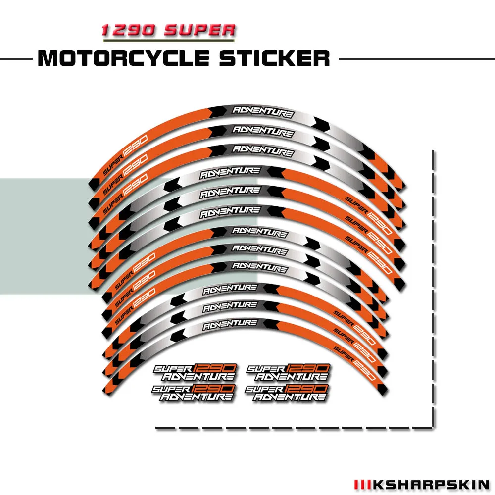 

Motorcycle Wheel Waterproof Sticker Reflective Sticker for KTM SUPER 1290 ADVENTURE