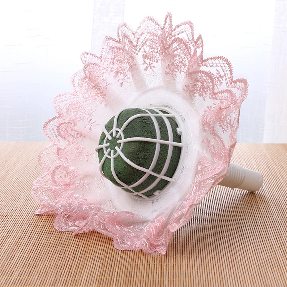 Свадебный цветок грязь товары вечерние украшение пластиковая с кружевной
