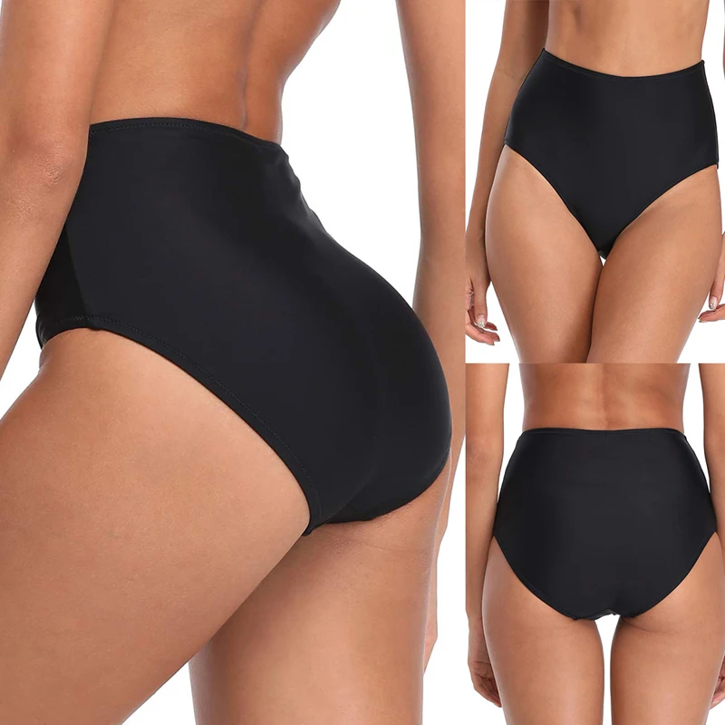 2020 одноцветные бикини с высокой талией пуш ап эластичные стринги шорты для