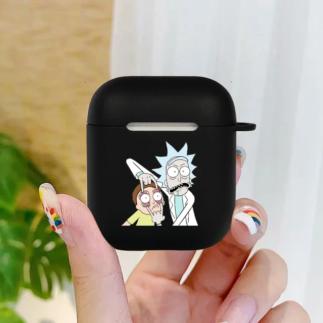 Rick and Morty Soft Black matte Case For AirPods Pro 2 1 3 2