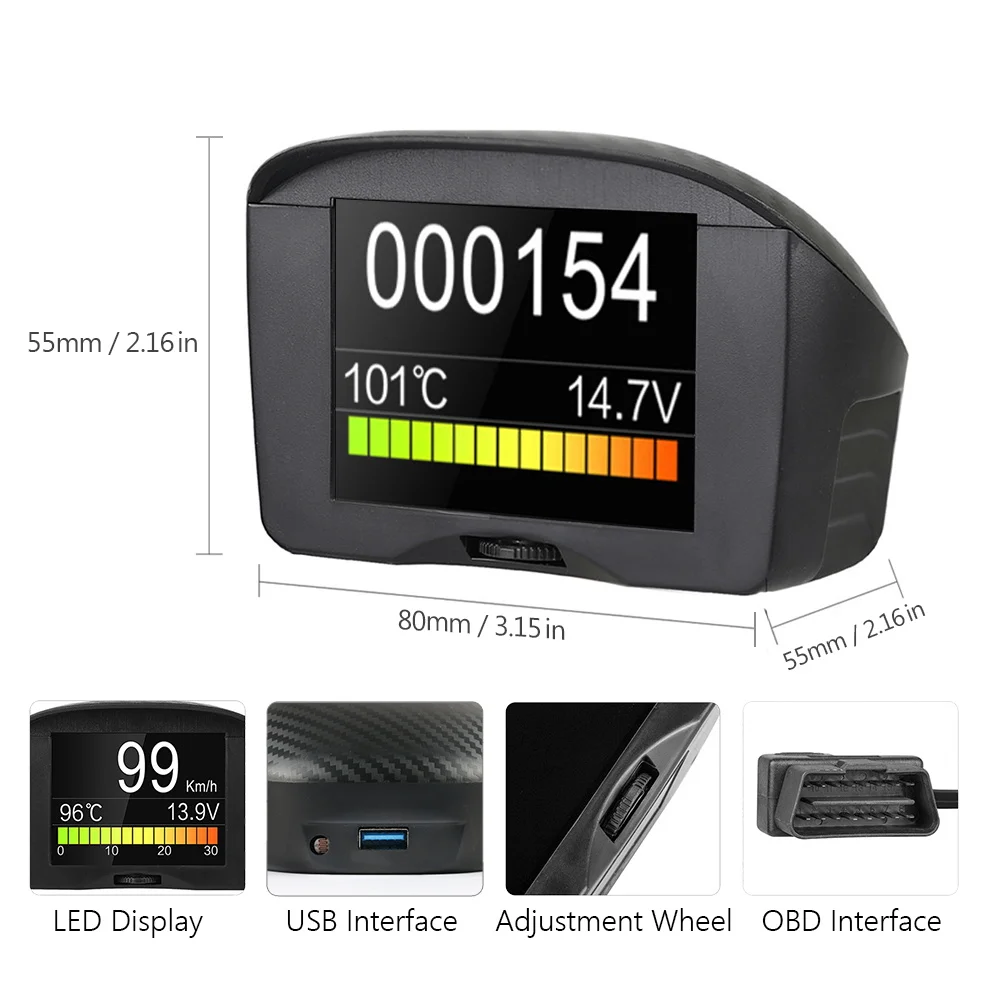 Автомобильный Тахометр AUTOOL X50 PLUS бортовой компьютер с Hud-дисплеем цифровое