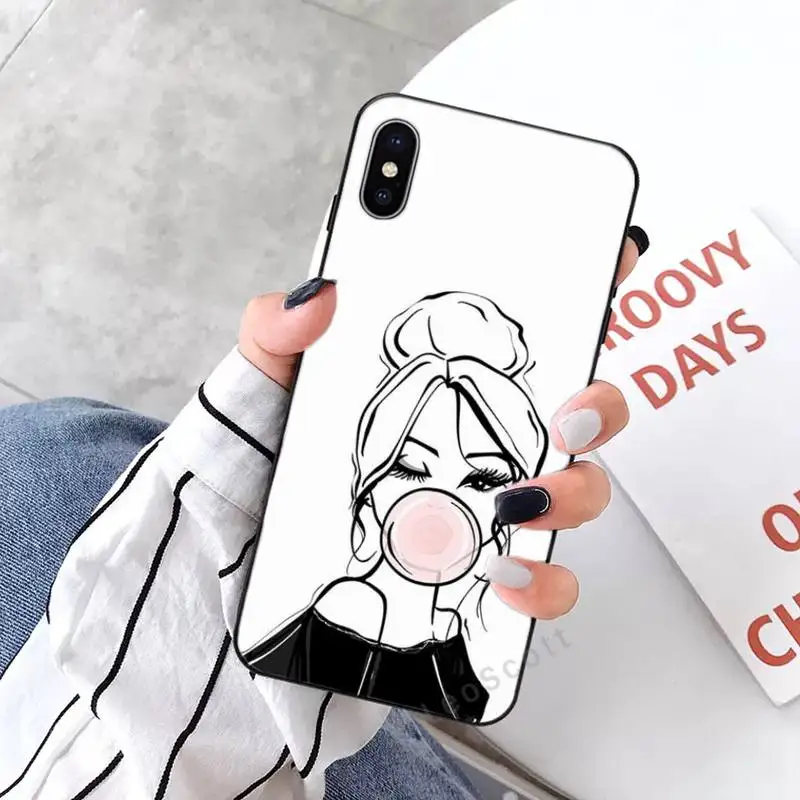 

Baby Mom Girls love pink cartoon Phone Case for iPhone 11 12 mini pro XS MAX 8 7 6 6S Plus X 5S SE 2020 XR