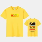 2020 летняя футболка Kodak с надписью для мужчин и женщин, Повседневная футболка, свободная дикая футболка с коротким рукавом, Мужская одежда, топы из 100% хлопка, футболка