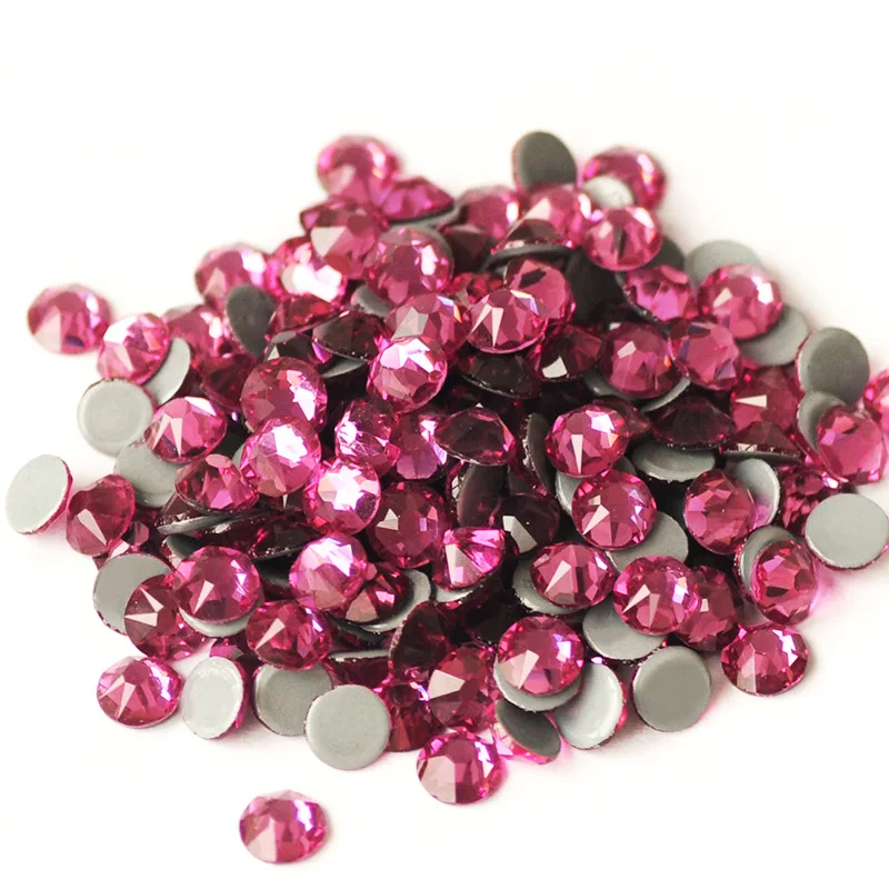 Fuchsia YANRUO 2088HF все размеры горячей фиксации кристаллы Стекло Топ Алмазные Стразы гладить на аппликация из страз для одежды - Цвет: Fuchsia