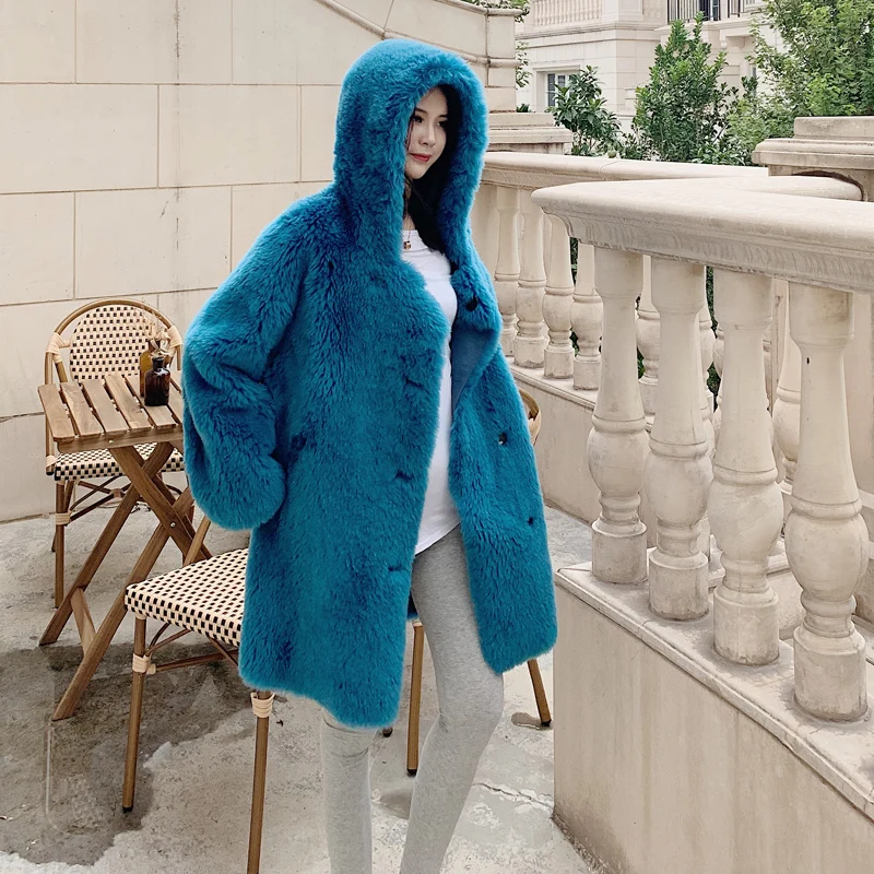 

Tcyeek Real Fur Coat Female Winter Jacket Women Clothes 2020 Korean Warm Sheep Shearing Coats 100% Wool Jackets Tops Hiver 027